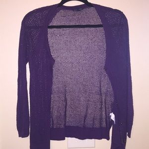 Knit purple cardigan